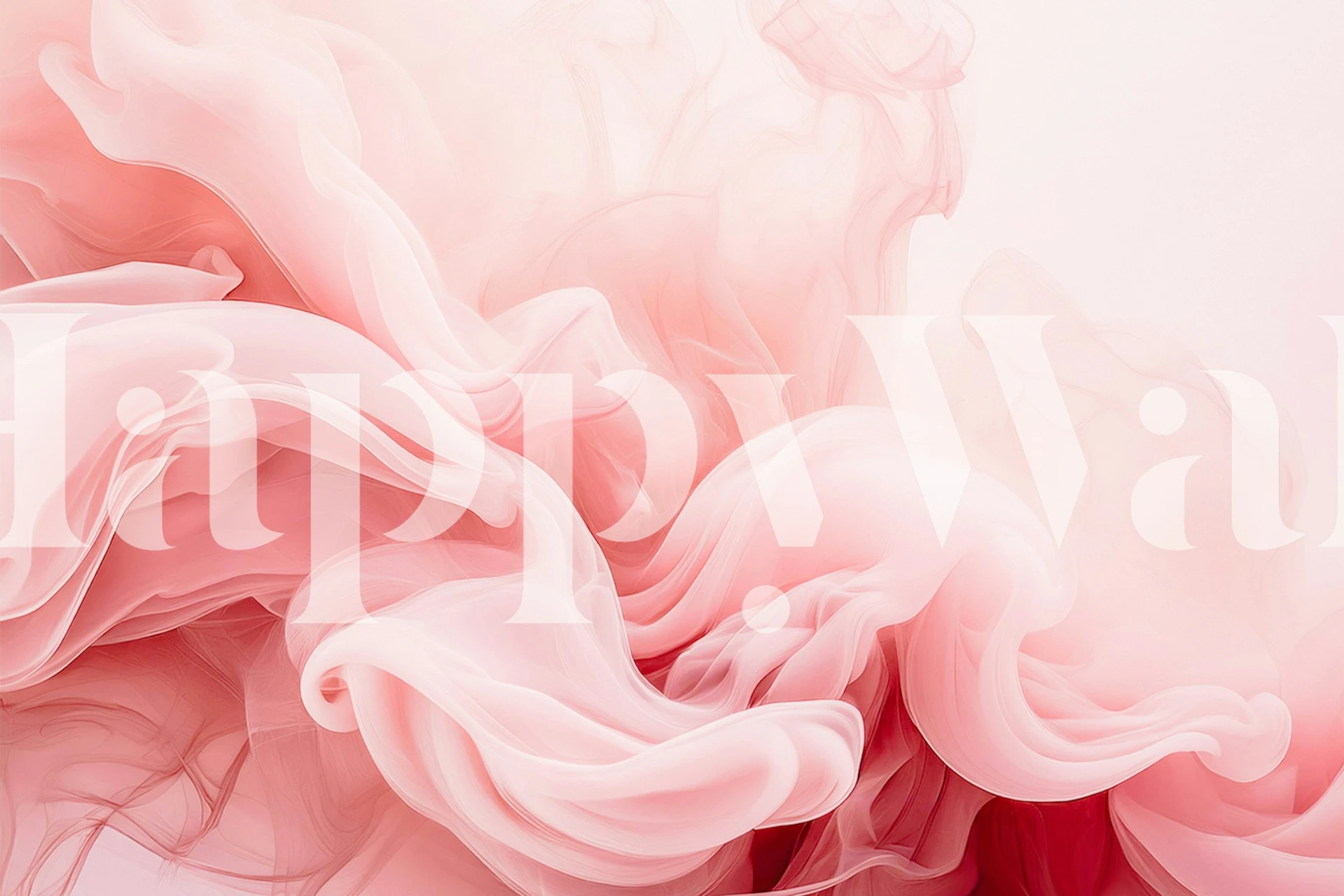 Elegant Blushing Pink Flow Tapete in einem Raum