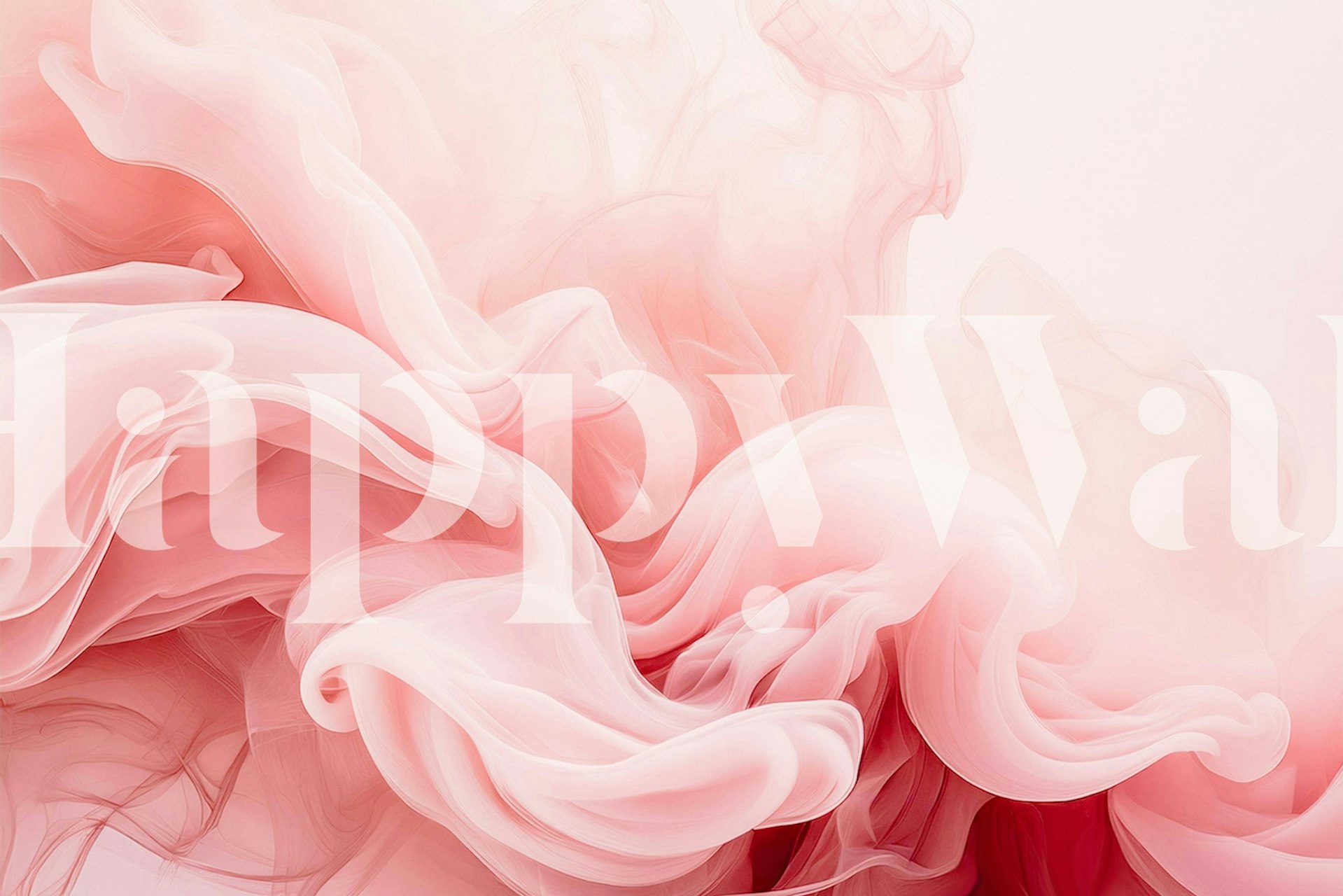 Elegant Blushing Pink Flow wallpaper in a room