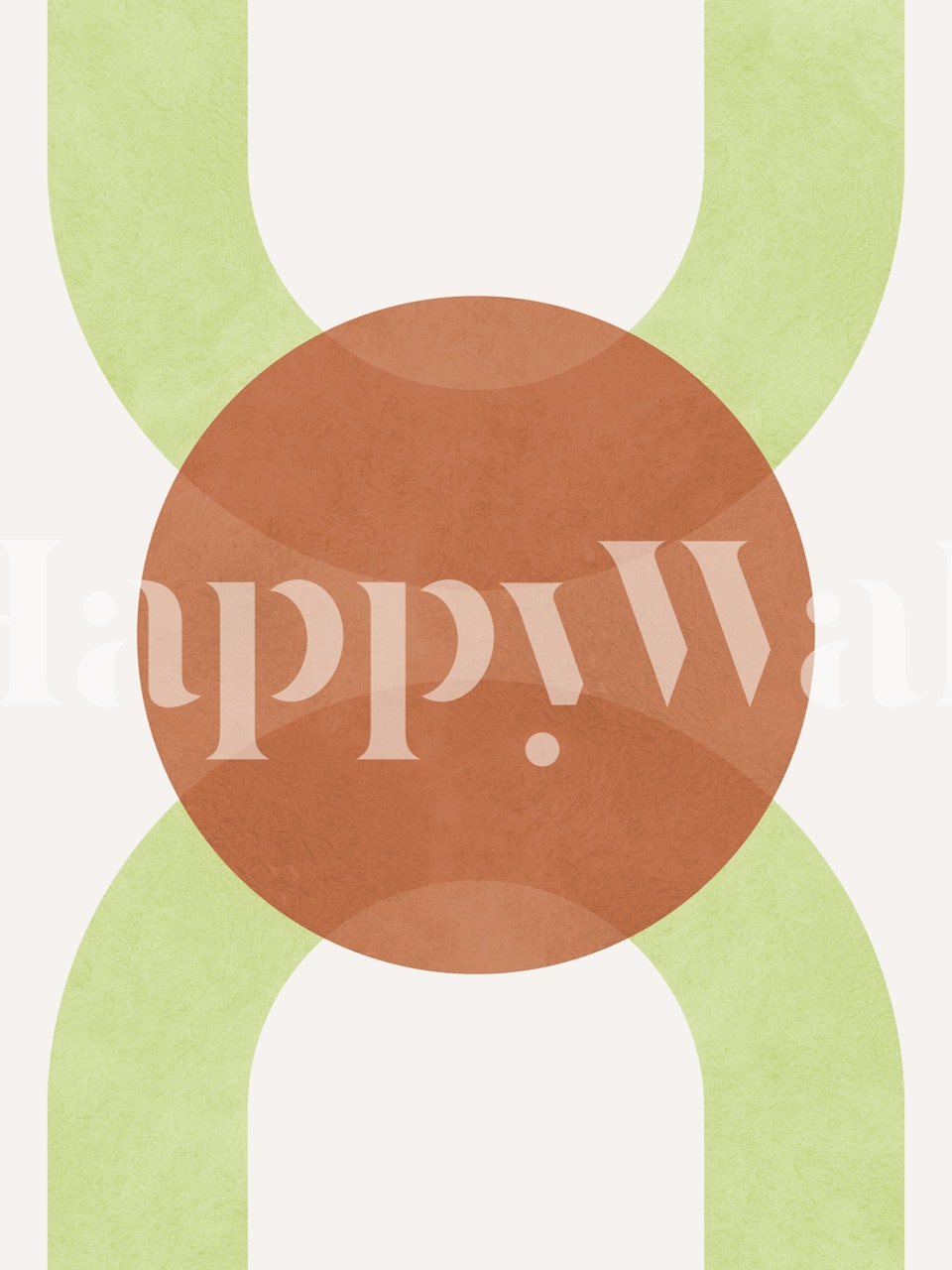 Abstract Terra Bubbles wallpaper in a room