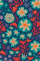 Sayulita Tropical Floral Moodiful Blue Small tapet