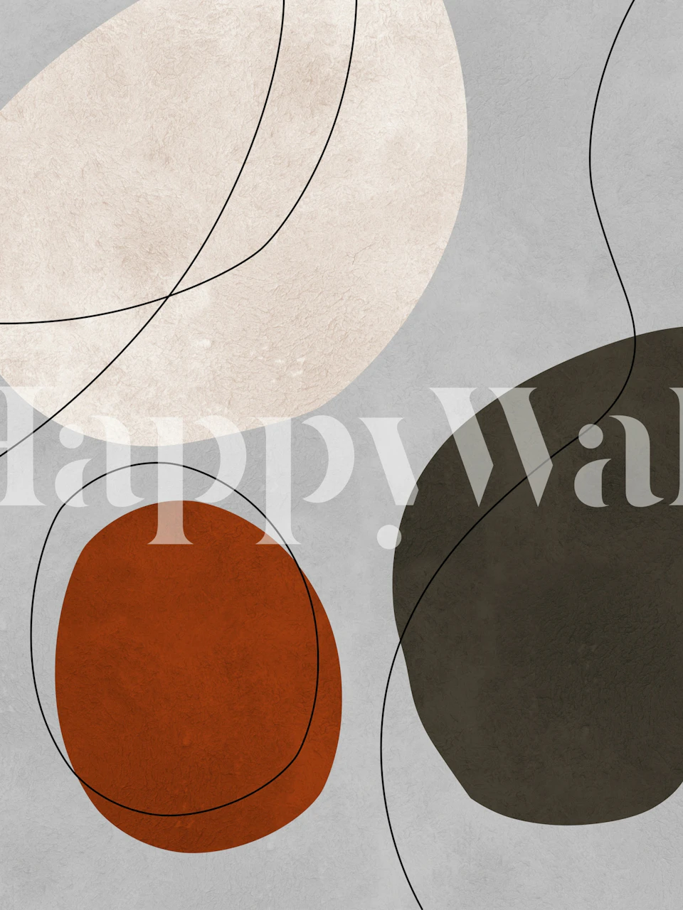 Modern artistic wallpaper in a room