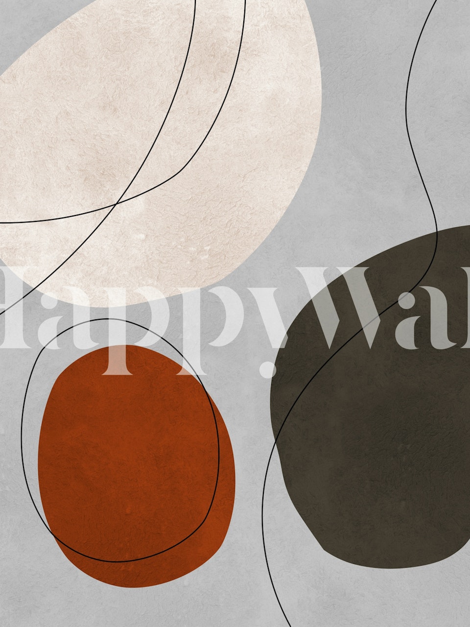 Modern artistic wallpaper in a room