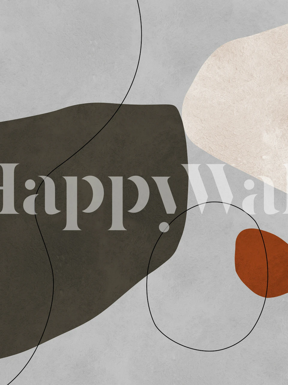 Abstract Art Deco-tapet i et moderne rom