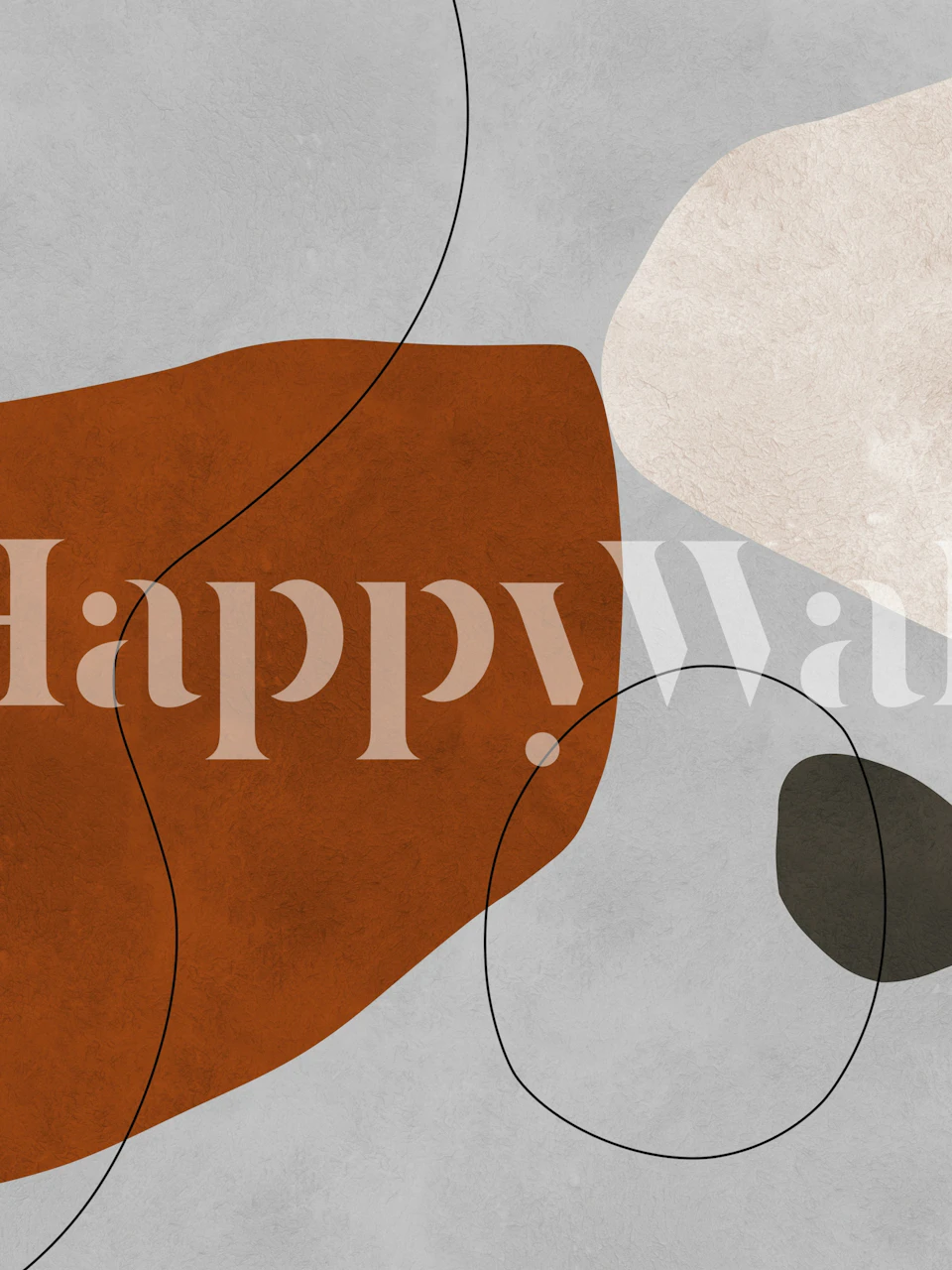 Modern Abstract Earth Tones tapet i et rom