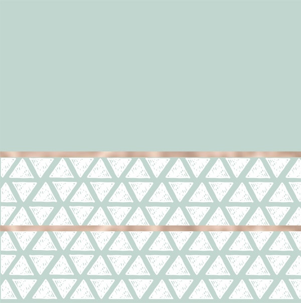 Tranquil Triangles Decor in pastel teal mint