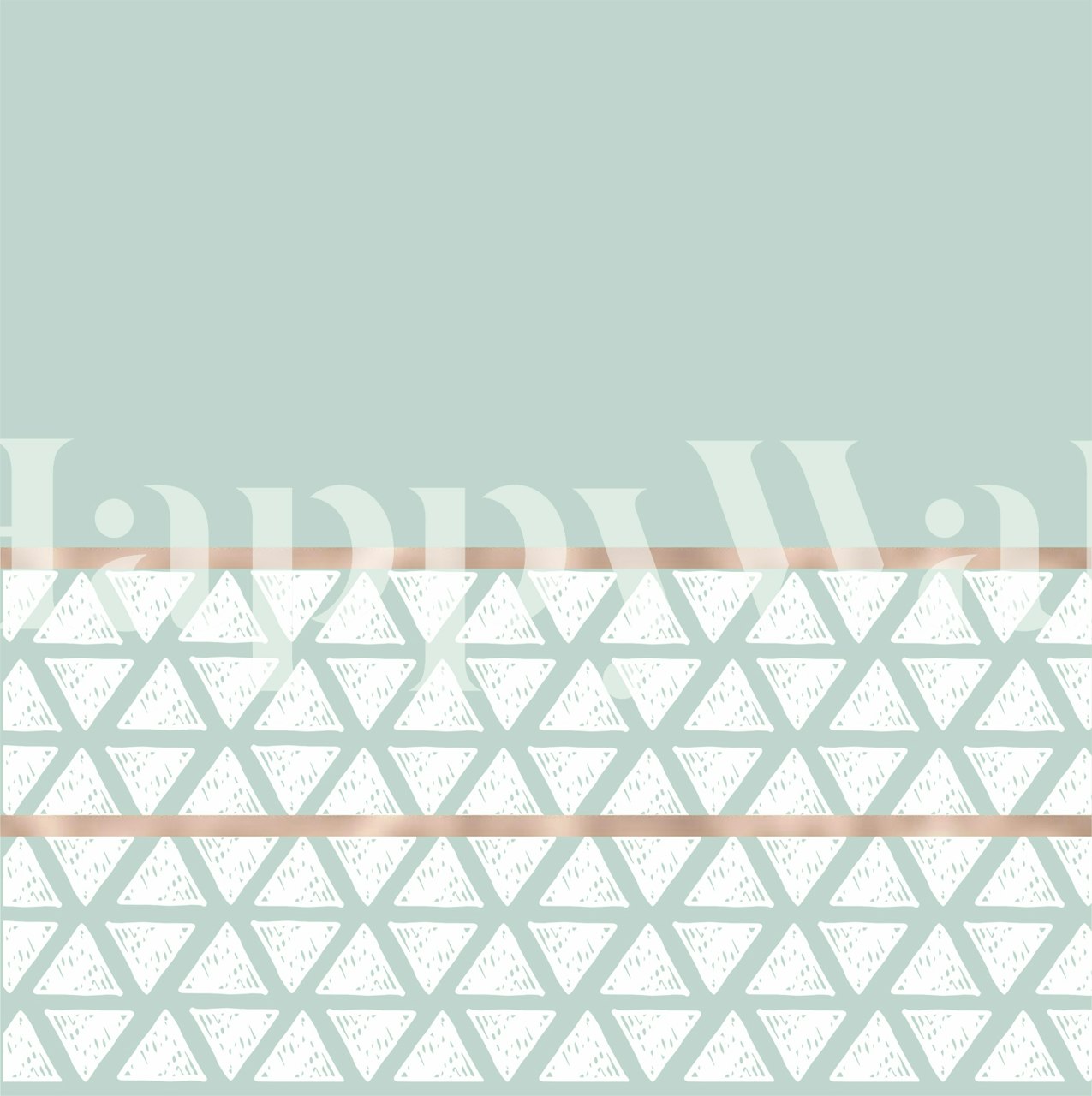 Tranquil triangles wallpaper in a room