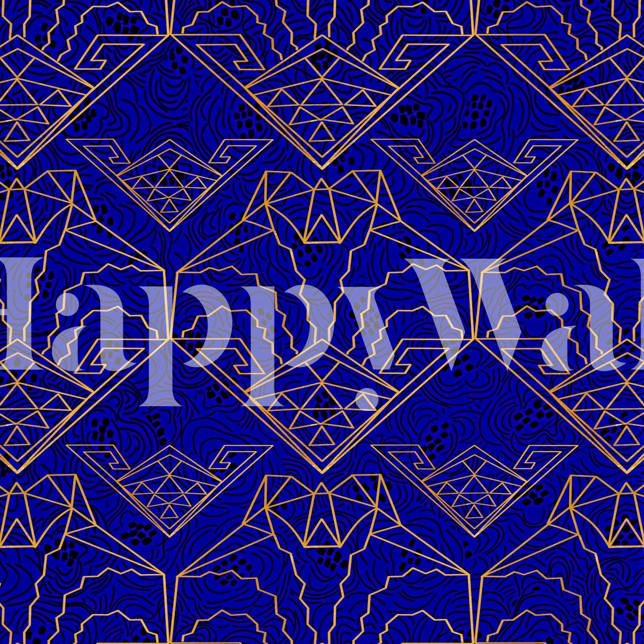 Art Deco Geo Flowers σε ένα δωμάτιο