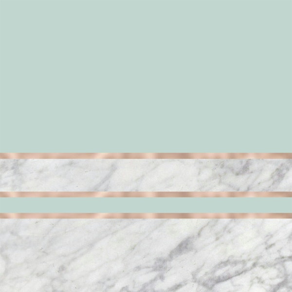 Modern Marble Stripes in teal mint