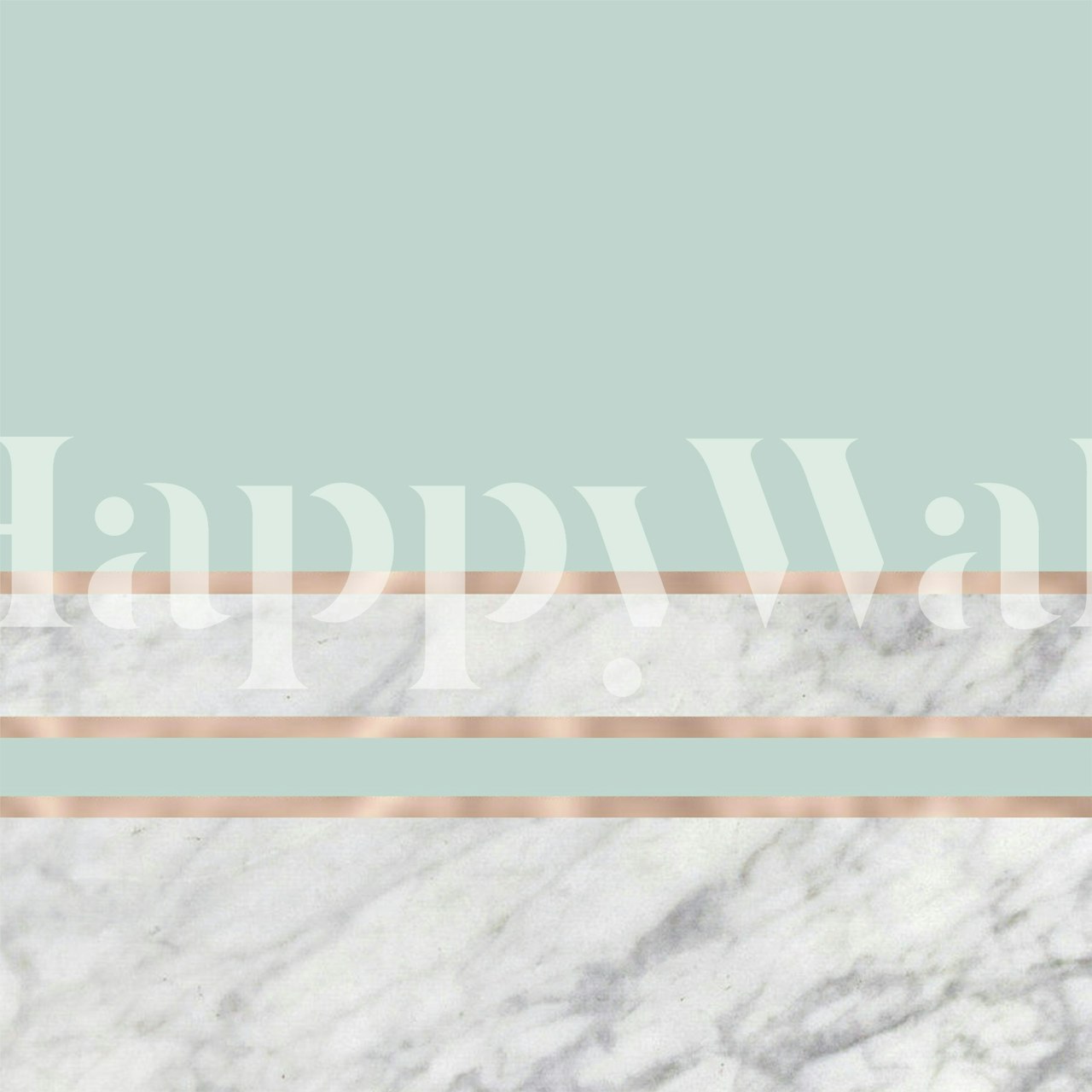 Modern Marble Stripes in teal mint tapet i et rom