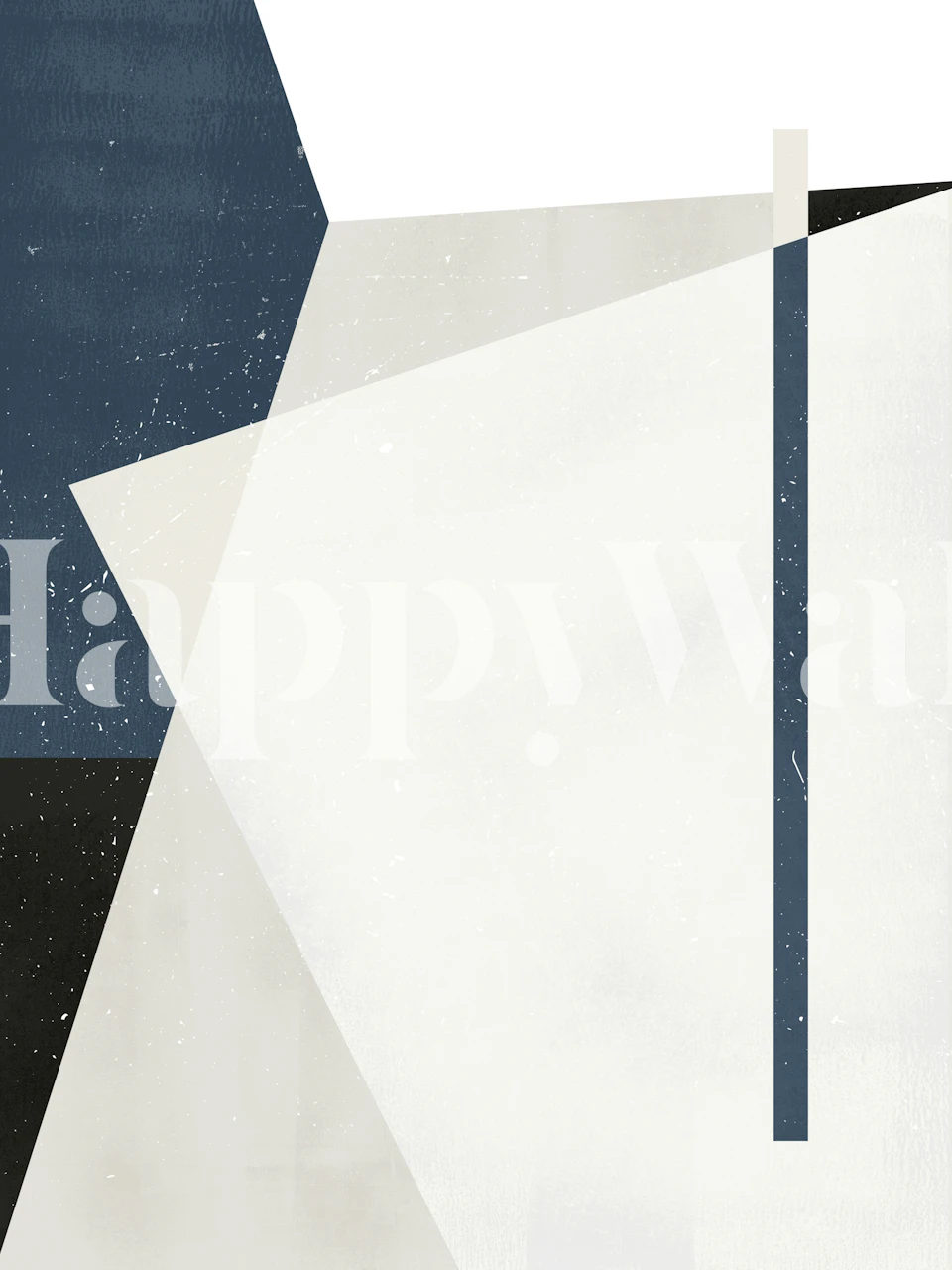 Modernist Shape Fusion Tapete in einem Raum