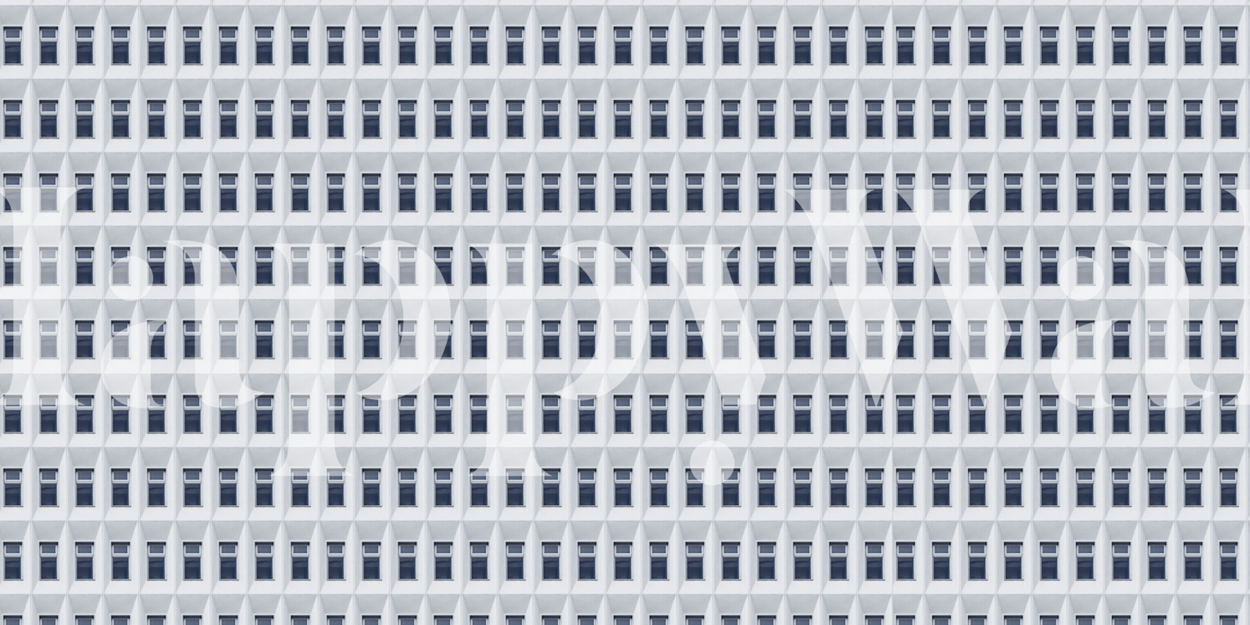 Modern geometric pattern in white and blue wallpaper