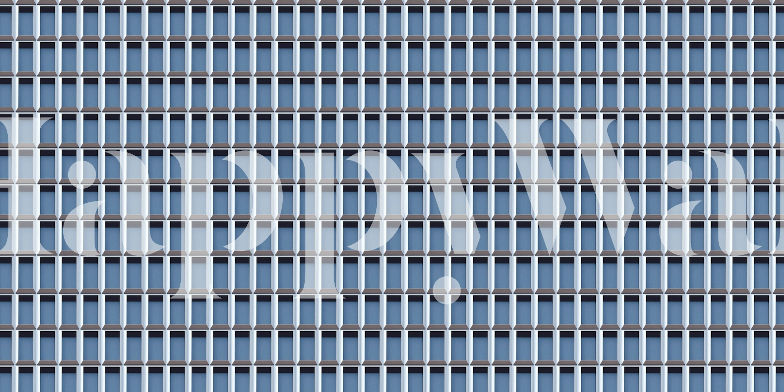 Urban Grid Facade wallpaper in a room