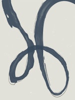 Abstract Navy Strokes behang
