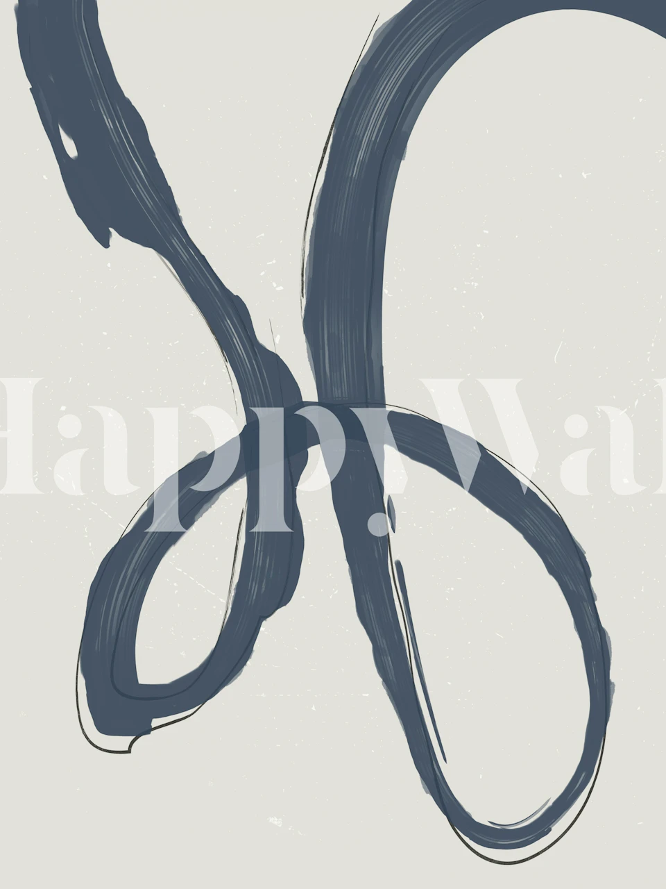 Navy blue abstract brush strokes on light background wallpaper