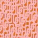 Mod Loops Pink Orange Contemporary Pattern