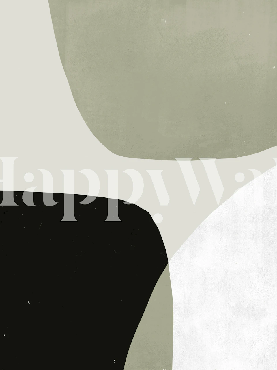 Contemporary geometric wallpaper em um quarto