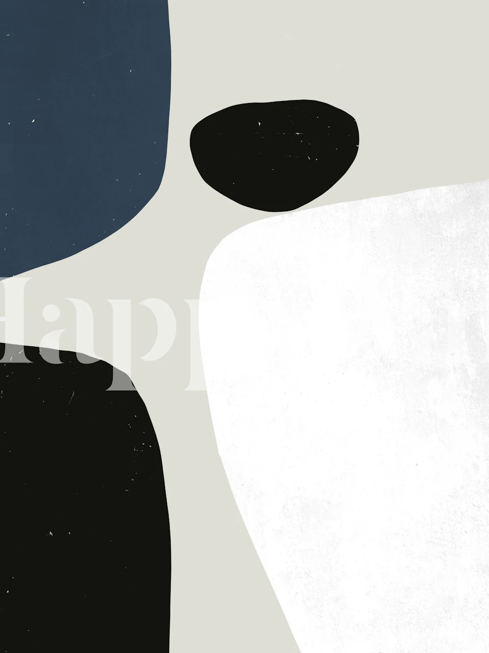 Abstract Arctic Night wallpaper displayed in a room