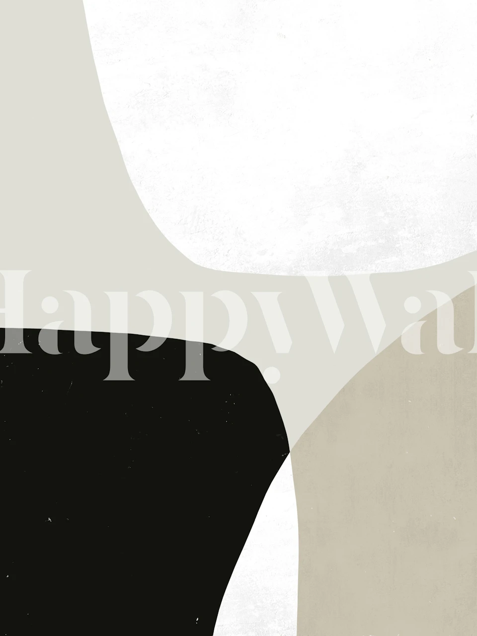 Monochrome Elegance Art papel de parede em um quarto