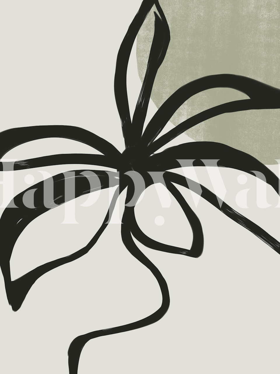 Modern Abstract Swirl wallpaper in a room