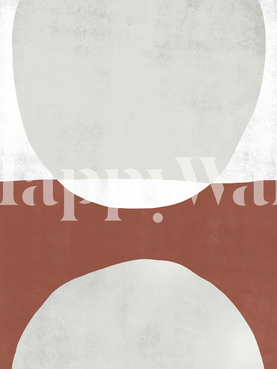 Abstract circular shapes in earthy tones wallpaper