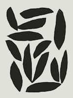 Modern Leaf Silhouettes papiers peint