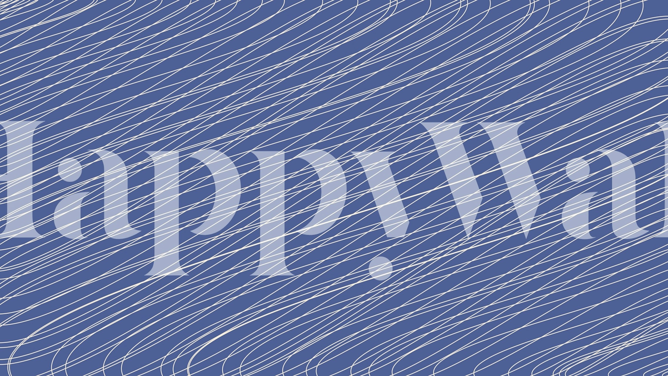 Tapeta Indigo Line Art zobrazená v pokoji