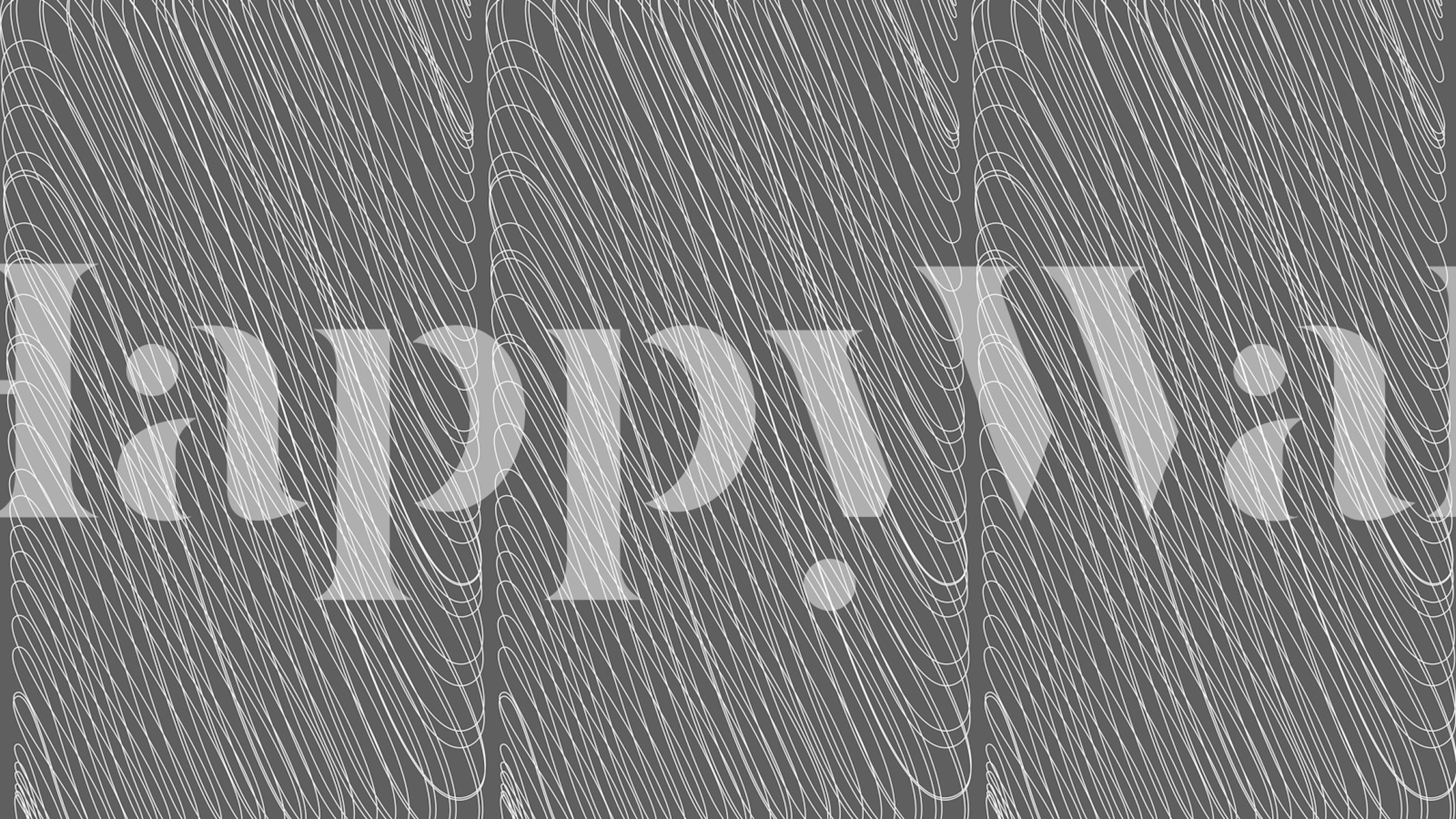 Papel de parede Elegant Scribble Swirls em um cômodo