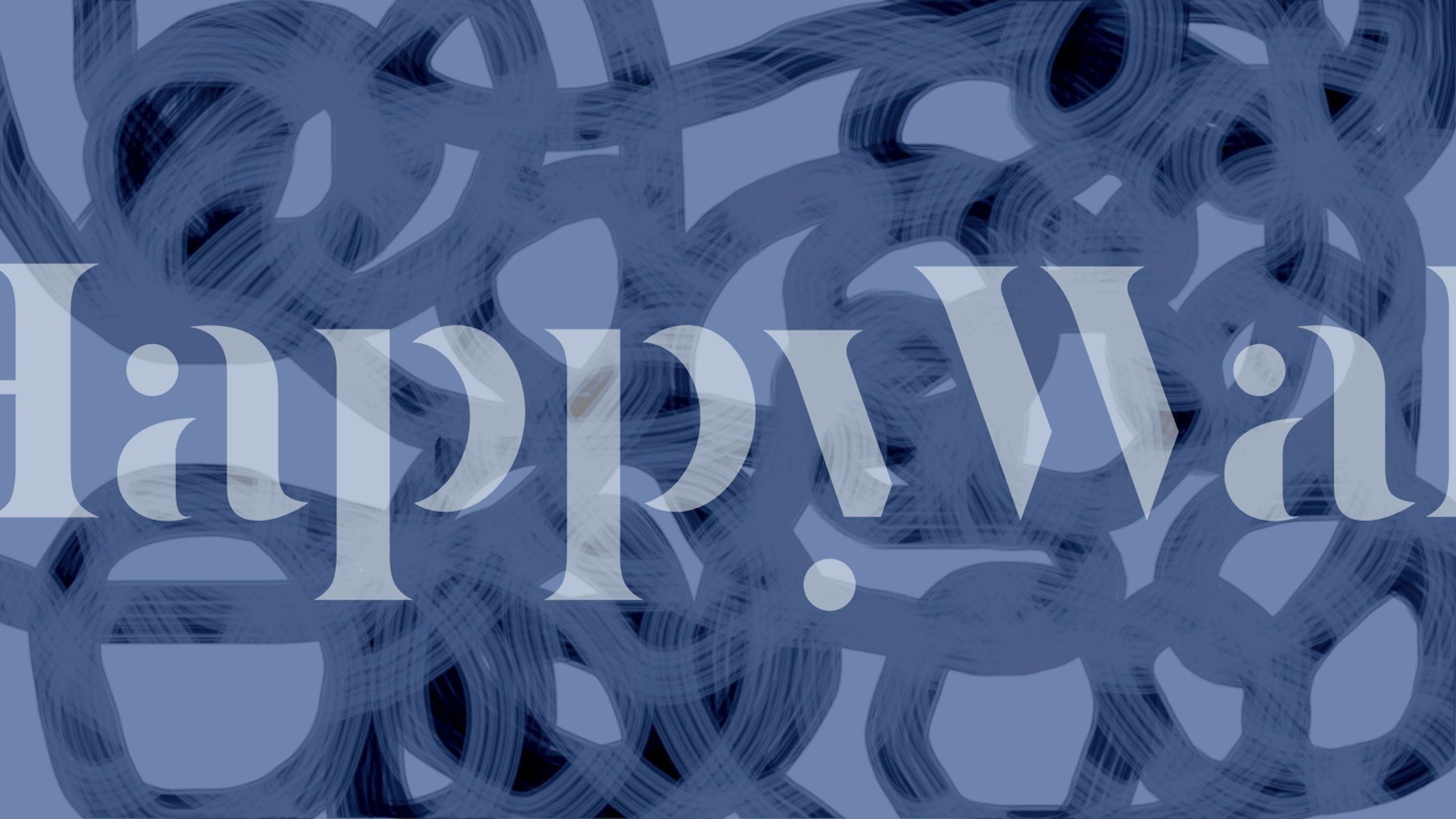 Indigo Brushwork wallpaper in a room