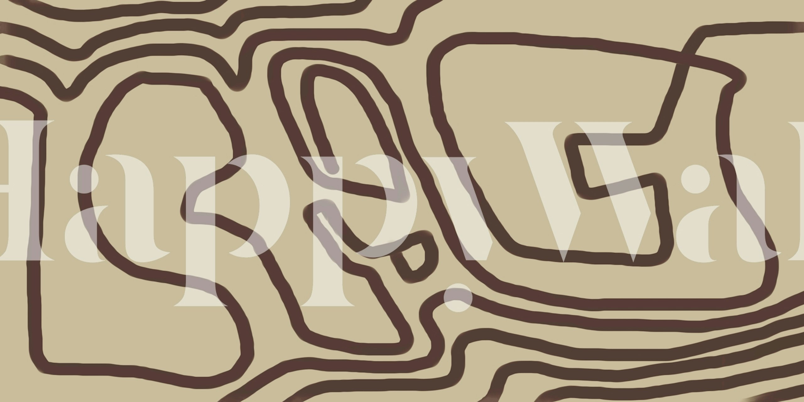 Abstract Brushwork tapetti huoneessa