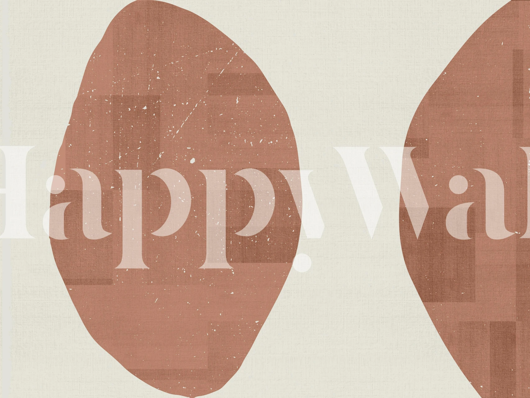 Abstract clay motif wallpaper in a room