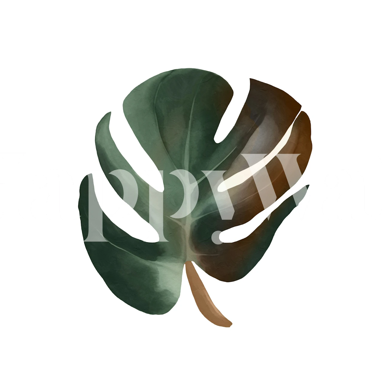 Botanical Monstera Elegance wallpaper in a room