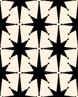 Atomic Stars Midcentury Black Cream Pattern ταπετσαρία