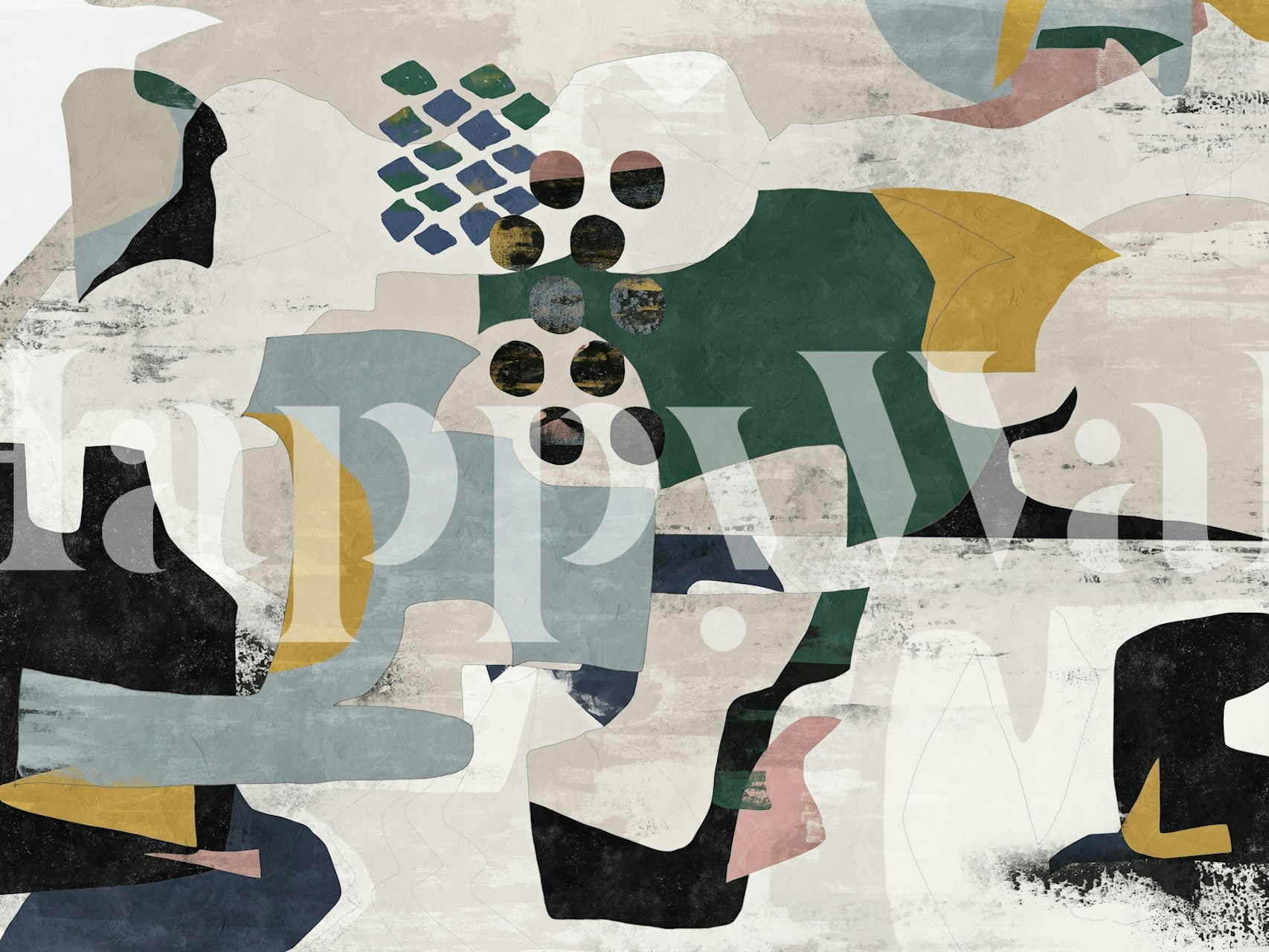 Modernist Shapes Decor tapet i et rum