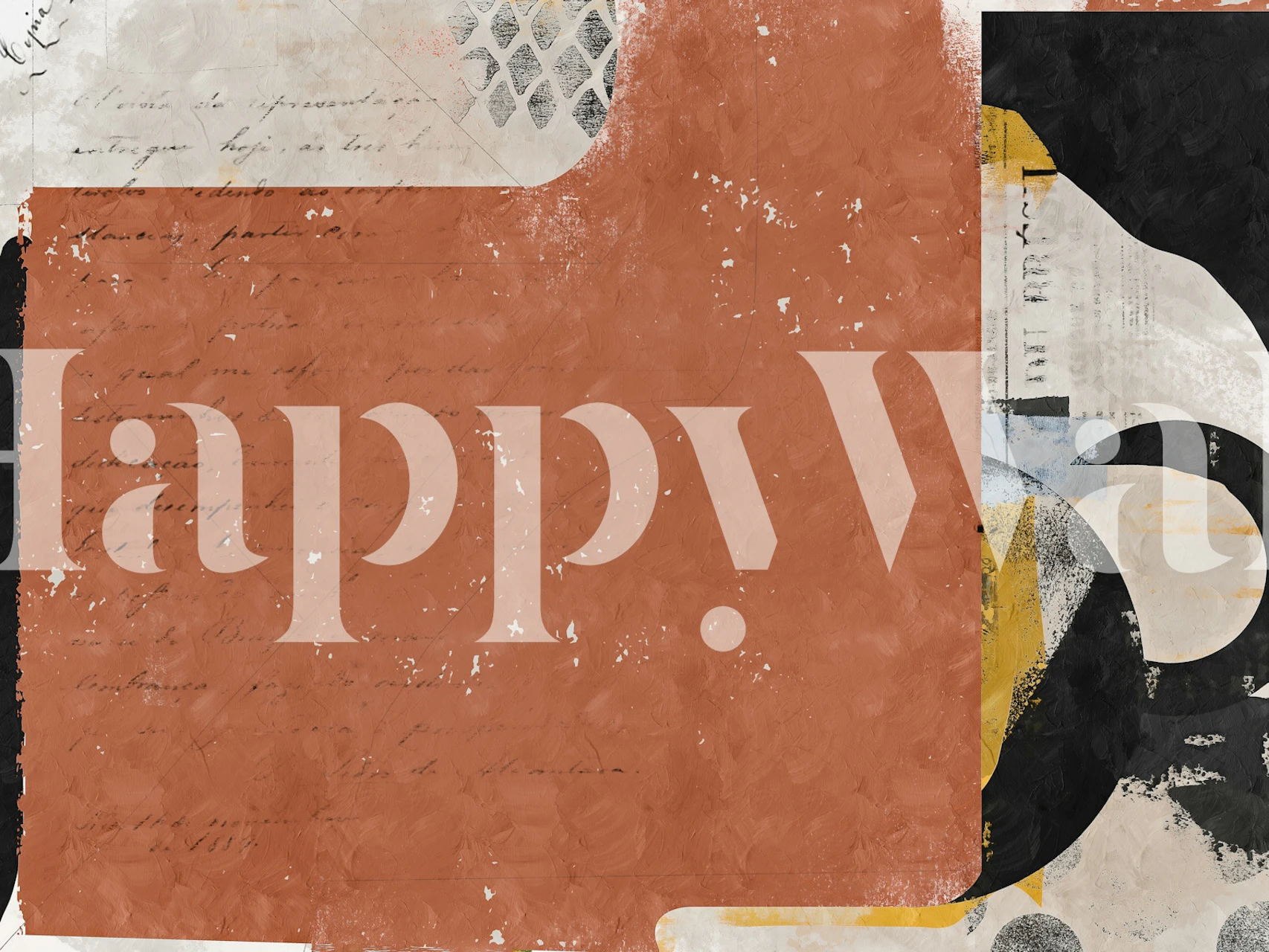 Urban Chic Abstract wallpaper design in a room