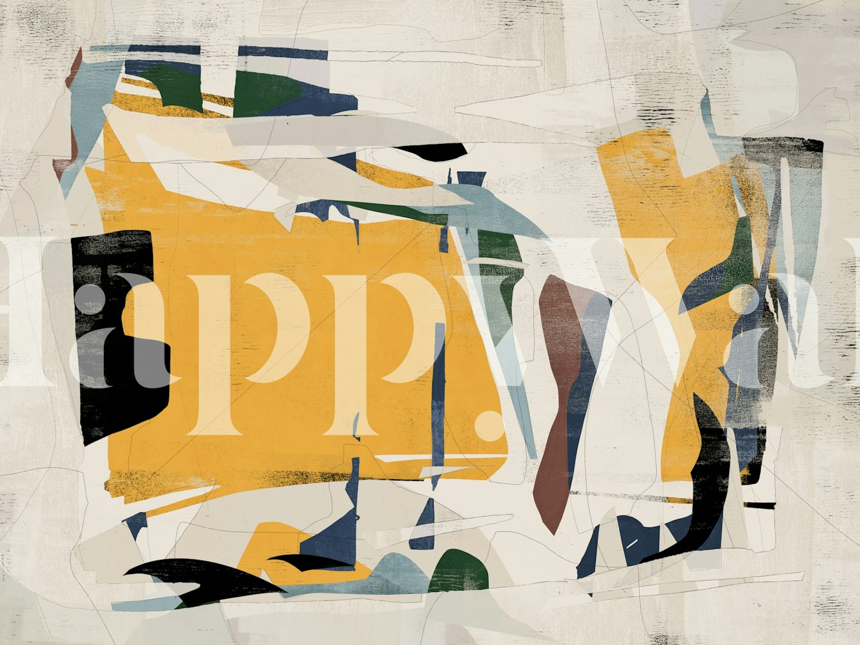 Abstract Autumn Harmony ταπετσαρία στο σαλόνι