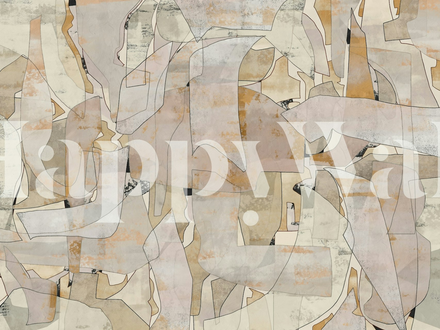 Elegant geometric wallpaper in a stylish room