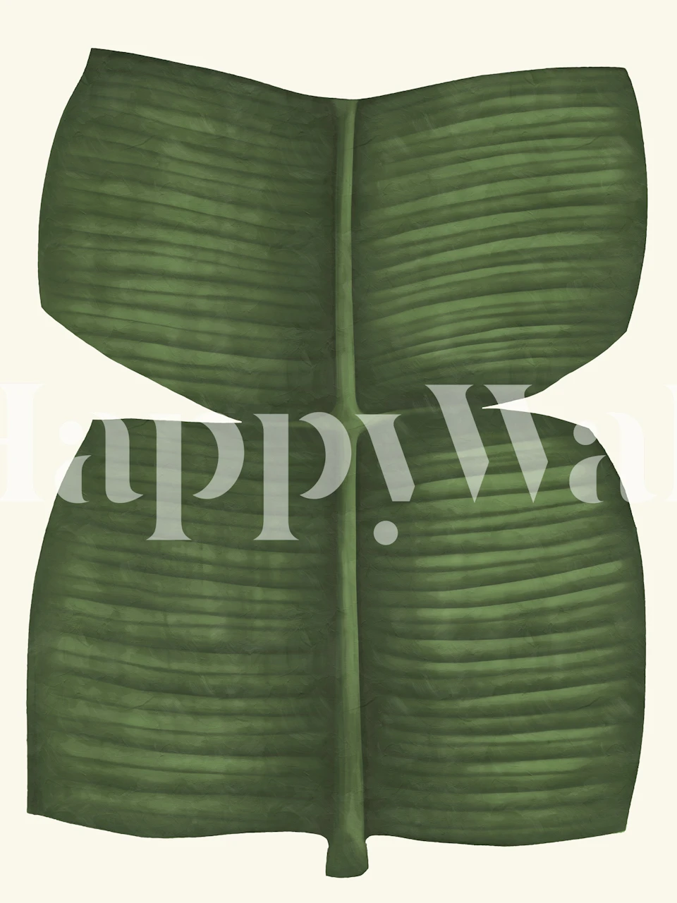 Papier peint vert feuillage dans un cadre de pièce