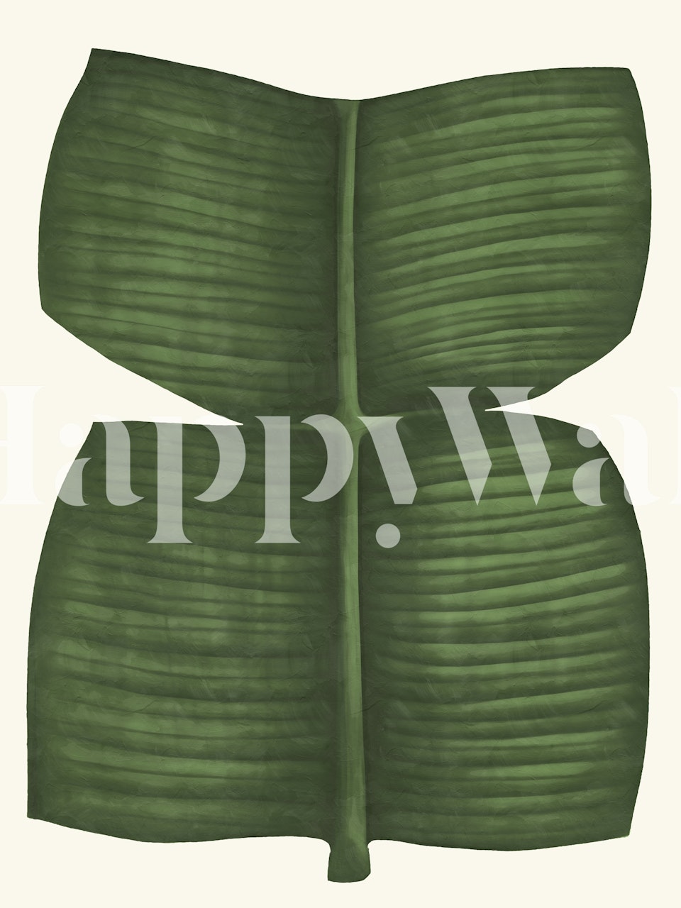 Grønn foliage wallpaper i en rominnredning