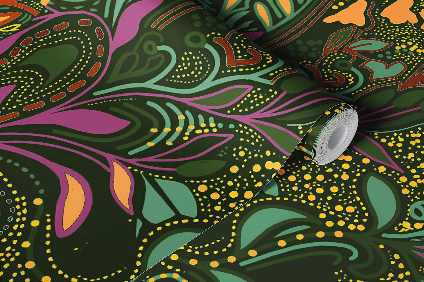 Emerald Botanical Charm wallpaper roll