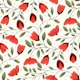 Red Poppy Symphony, seamless pattern