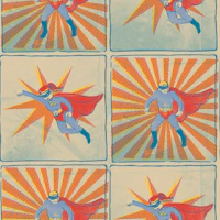 Classic Hero Vignettes carta da parati