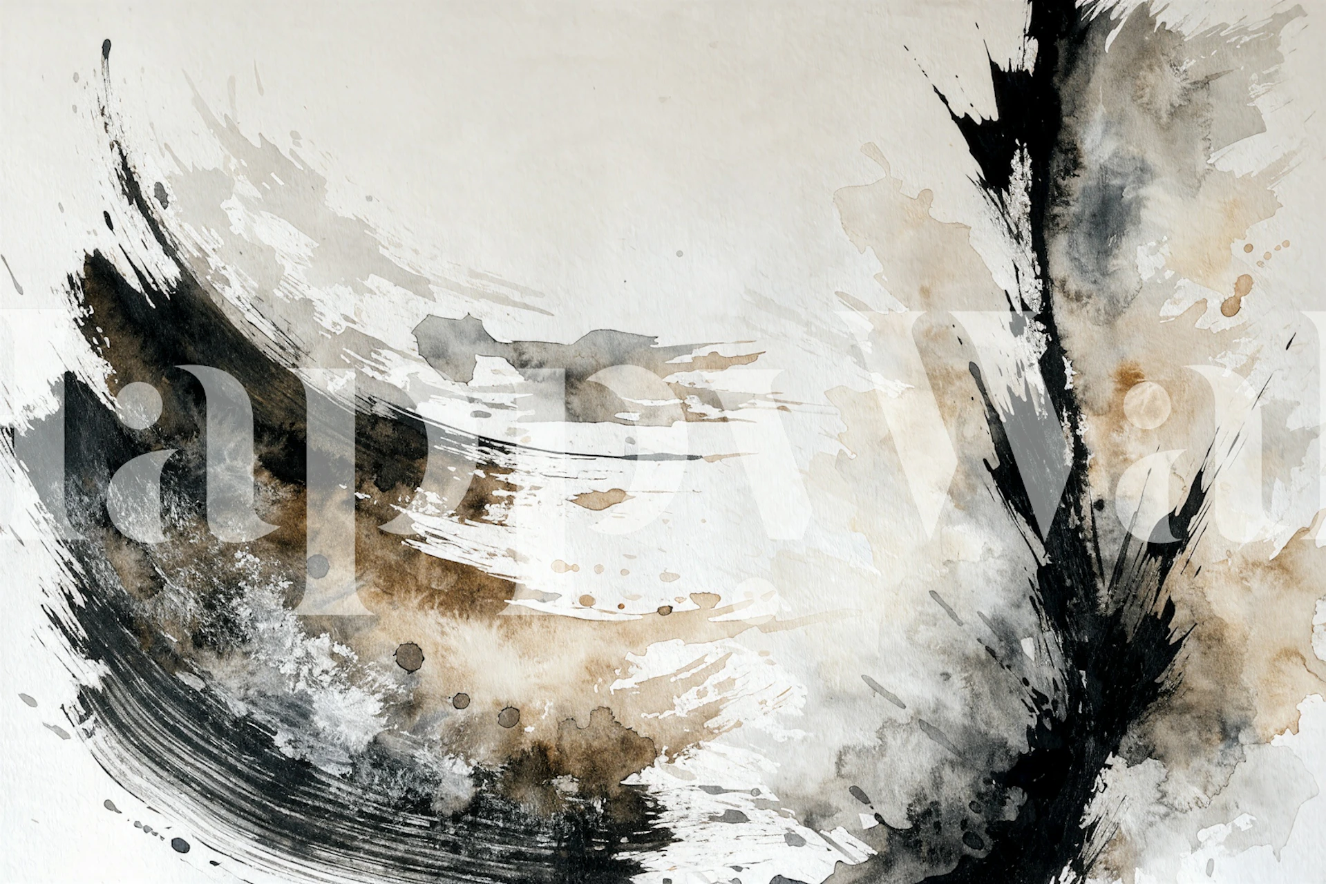 Ink Art tapet vist i et rum