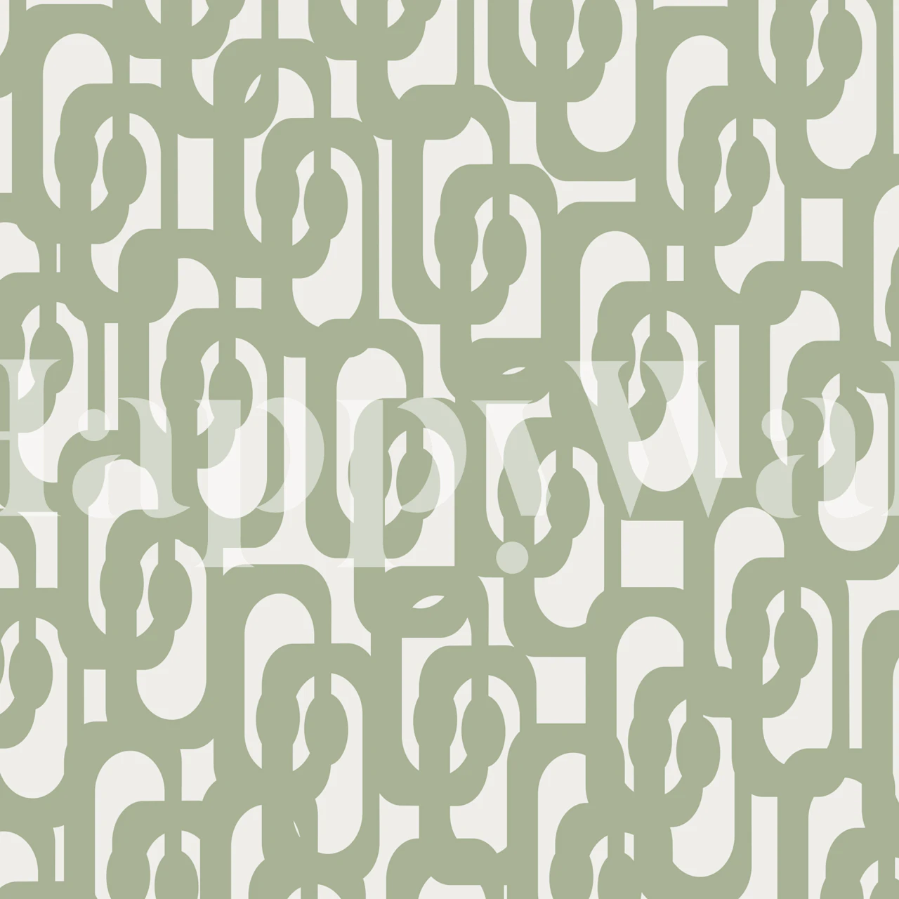 Sage Green Mid Century Modern Loop Pattern tapeta