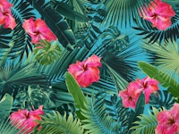 Tropical Hibiscus Flower 1 behang