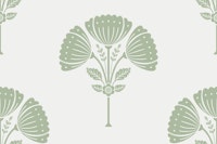 Block Print Bouquet - Sage Green 1 Airy wallpaper
