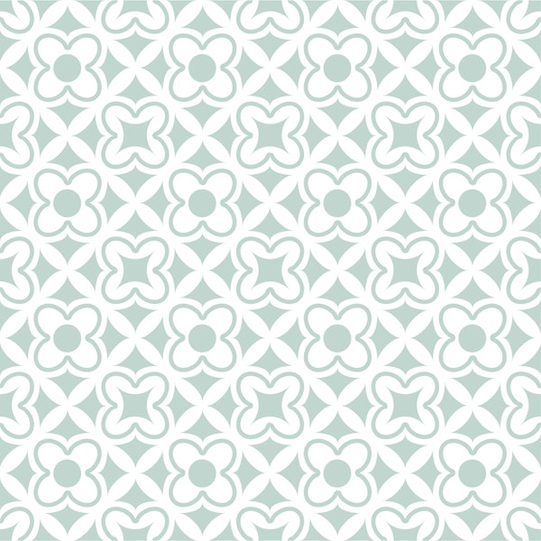 Elegant Trellis Design Floral Sage