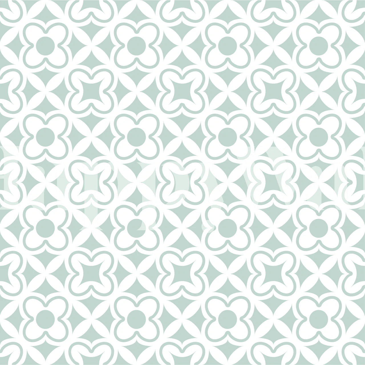 Floral trellis pattern in soft sage green wallpaper