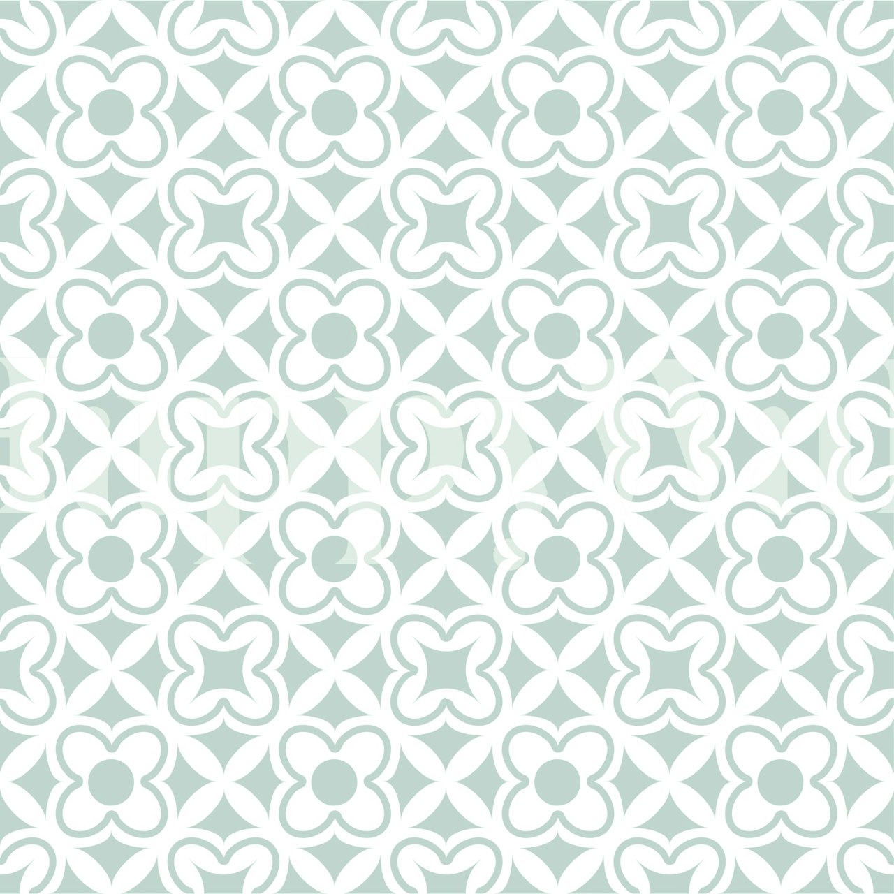 Floral trellis pattern in soft sage green wallpaper
