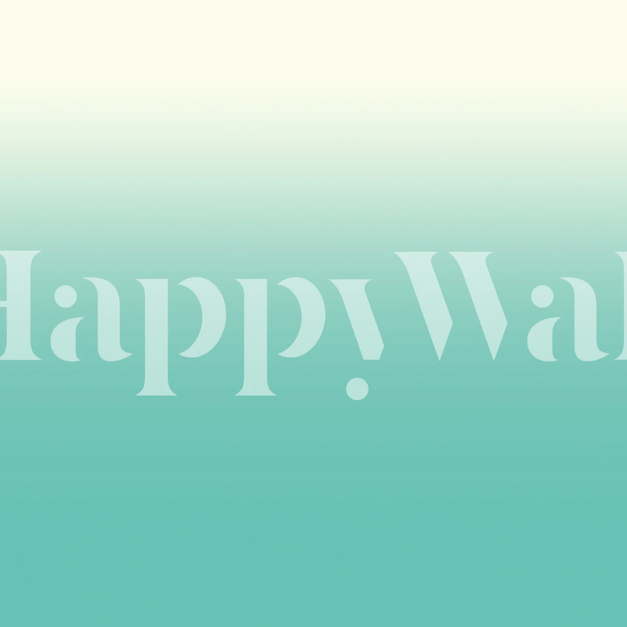 Soothing ombre aqua wallpaper in a room