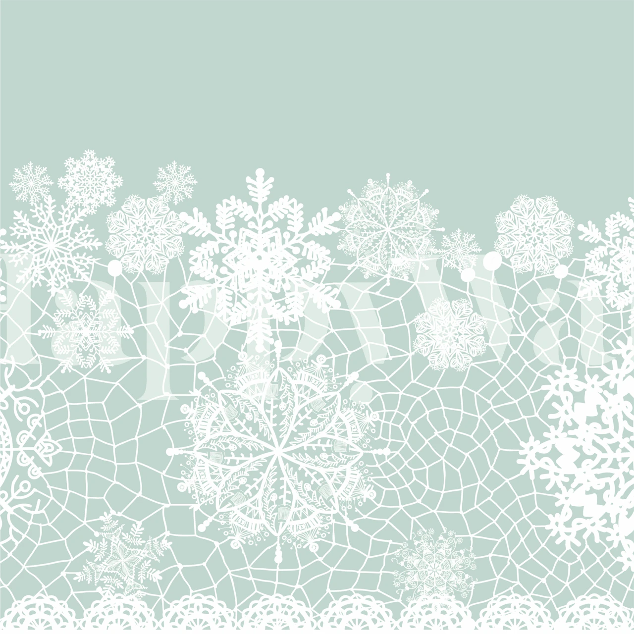 Frosty Lacework Charm behangontwerp in een kamer